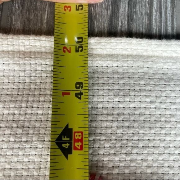 Linen / yarn woven thin blanket / table cloth / throw blanket / rug decoration - Picture 6 of 7